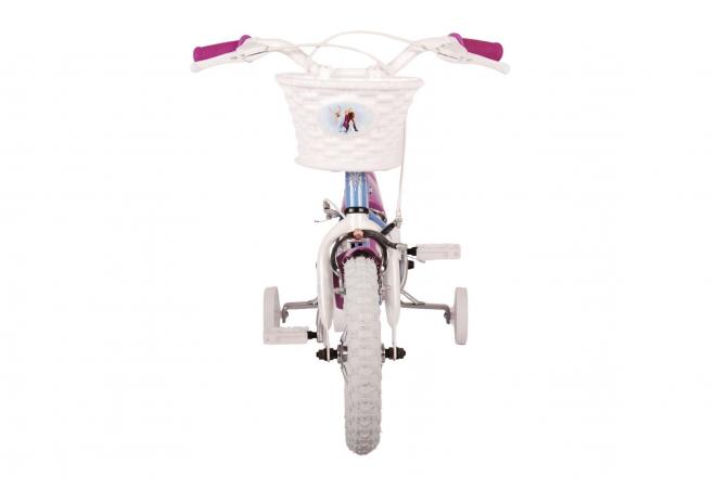 Disney Frozen 2 Kinderfahrrad - Mädchen - 12 Zoll - Blau/Lila - Zweihandbremsen