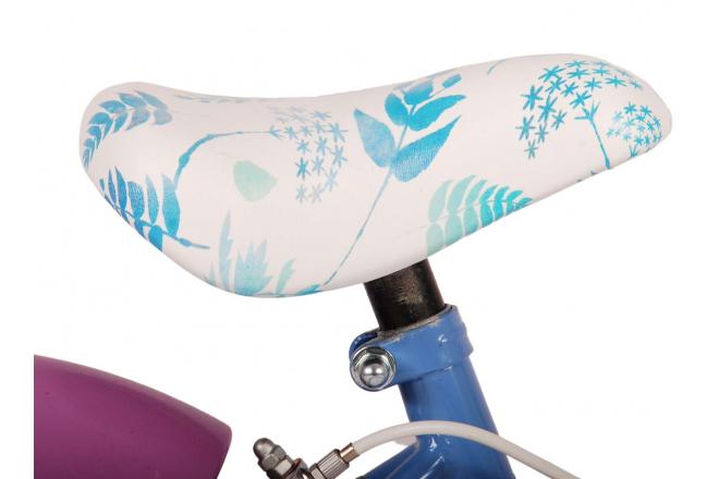 Disney Frozen 2 Kinderfahrrad - Mädchen - 12 Zoll - Blau/Lila - Zweihandbremsen