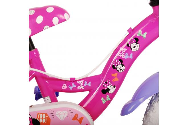 Disney Minnie Cutest Ever! Kinderfahrrad - Mädchen - 12 Zoll - Rosa - Zweihandbremsen