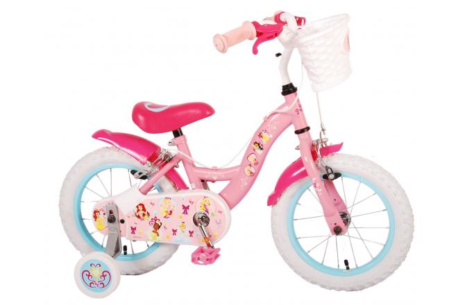 Disney Princess Kinderfahrrad - Mädchen - 14 Zoll - Rosa - Zweihandbremsen