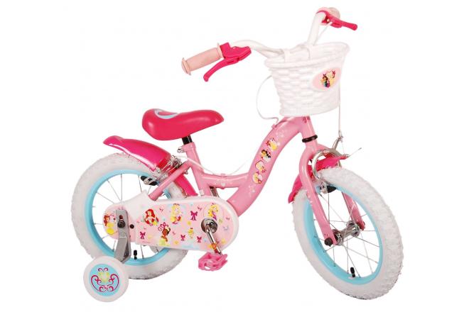 Disney Princess Kinderfahrrad - Mädchen - 14 Zoll - Rosa - Zweihandbremsen