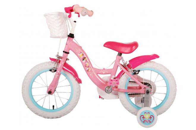 Disney Princess Kinderfahrrad - Mädchen - 14 Zoll - Rosa - Zweihandbremsen