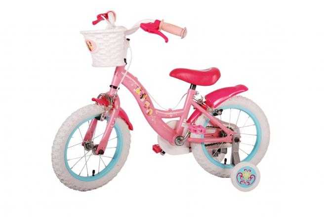 Disney Princess Kinderfahrrad - Mädchen - 14 Zoll - Rosa - Zweihandbremsen