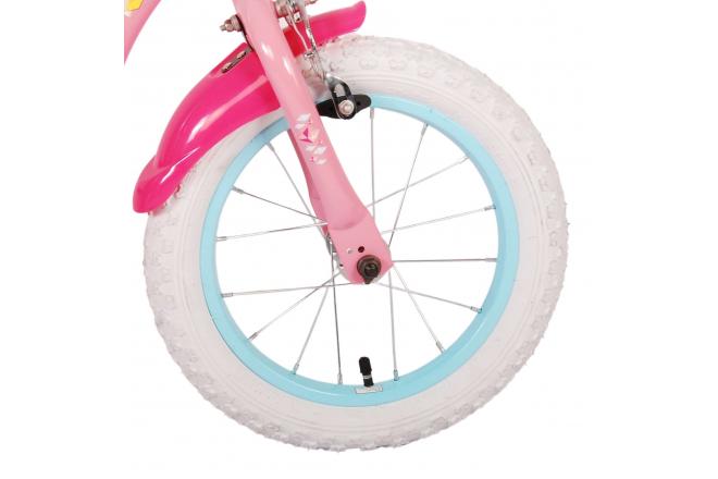 Disney Princess Kinderfahrrad - Mädchen - 14 Zoll - Rosa - Zweihandbremsen