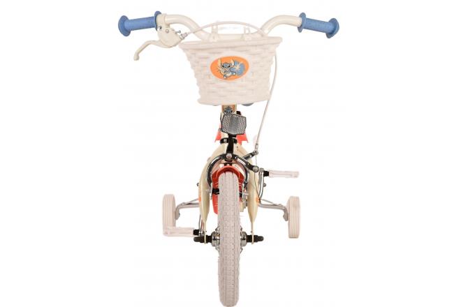 Disney Stitch Kinderfahrrad - Mädchen - 12 Zoll - Creme Koralle Blau