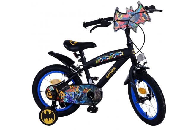 Batman Kinderfahrrad - Jungen - 14 Zoll - Schwarz - Zweihandbremsen