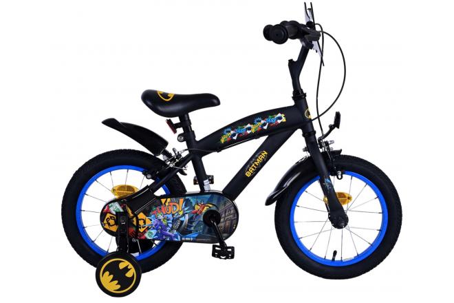 Batman Kinderfahrrad - Jungen - 14 Zoll - Schwarz - Zweihandbremsen