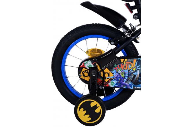 Batman Kinderfahrrad - Jungen - 14 Zoll - Schwarz - Zweihandbremsen