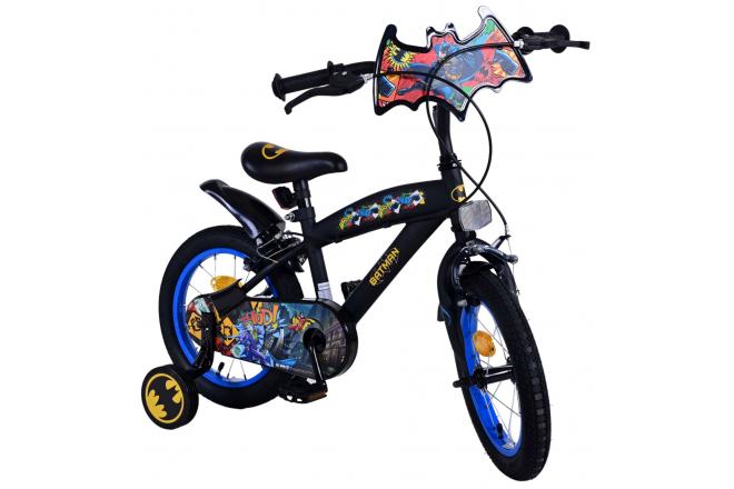 Batman Kinderfahrrad - Jungen - 14 Zoll - Schwarz - Zweihandbremsen