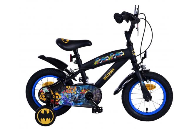 Batman Kinderfahrrad - Jungen - 12 Zoll - Schwarz - Zweihandbremsen