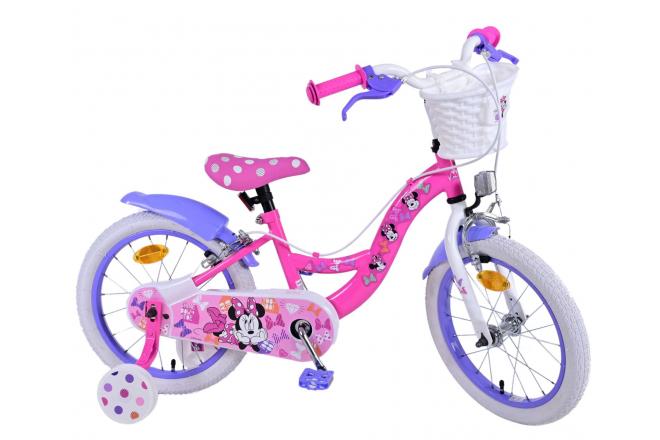 Disney Minnie Kinderfahrrad - Mädchen - 16 Zoll - Rosa - Zweihandbremsen