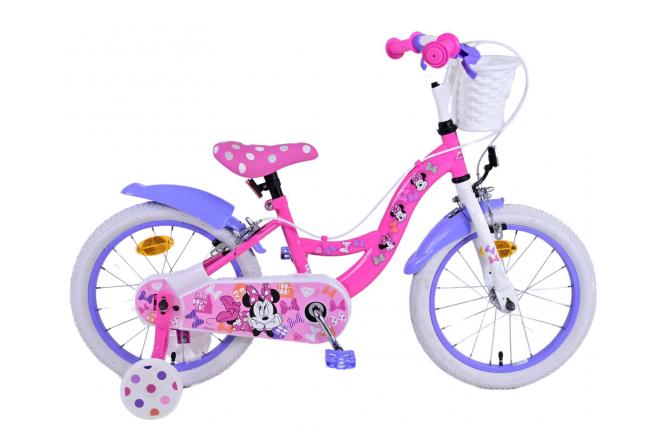 Disney Minnie Kinderfahrrad - Mädchen - 16 Zoll - Rosa - Zweihandbremsen