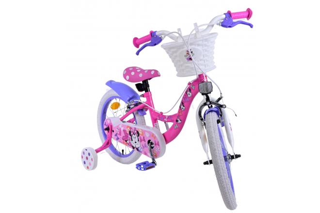 Disney Minnie Kinderfahrrad - Mädchen - 16 Zoll - Rosa - Zweihandbremsen