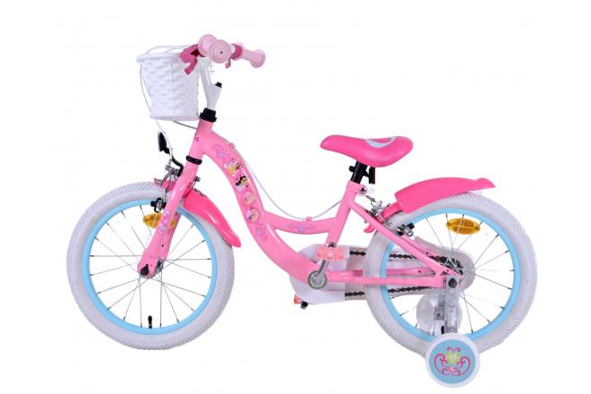 Disney Princess Kinderfahrrad - Mädchen - 16 Zoll - Rosa - Zwei-Hand-Bremsen