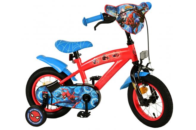 Spider-Man Kinderfahrrad - Jungen - 12 Zoll - Blau/Rot