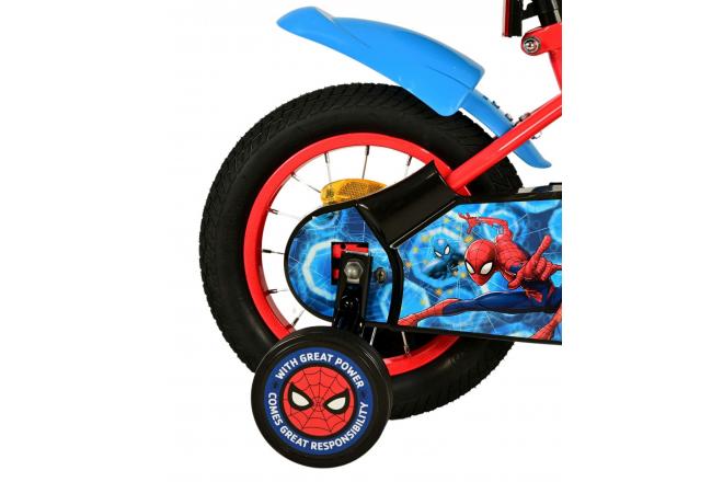Spider-Man Kinderfahrrad - Jungen - 12 Zoll - Blau/Rot