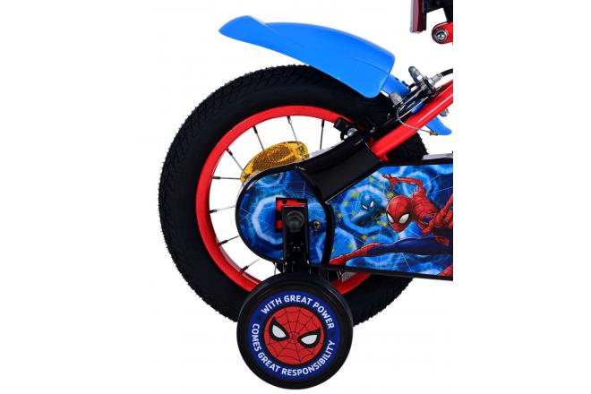 Ultimate Spider-Man Kinderfahrrad - Jungen - 12 Zoll - Blau/Rot - Zweihandbremsen