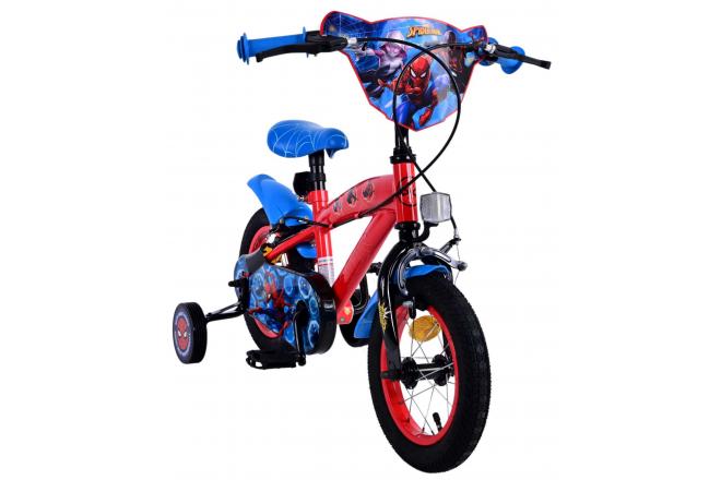 Ultimate Spider-Man Kinderfahrrad - Jungen - 12 Zoll - Blau/Rot - Zweihandbremsen