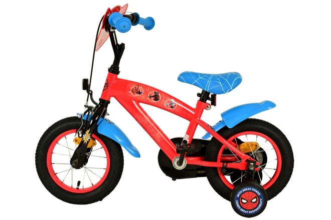 Spider-Man Kinderfahrrad - Jungen - 12 Zoll - Blau/Rot