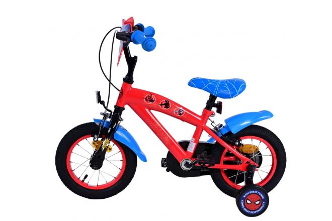 Ultimate Spider-Man Kinderfahrrad - Jungen - 12 Zoll - Blau/Rot - Zweihandbremsen