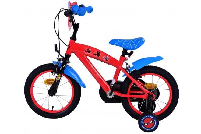 Ultimate Spider-Man Kinderfahrrad - Jungen - 14 Zoll - Blau/Rot - Zweihandbremsen