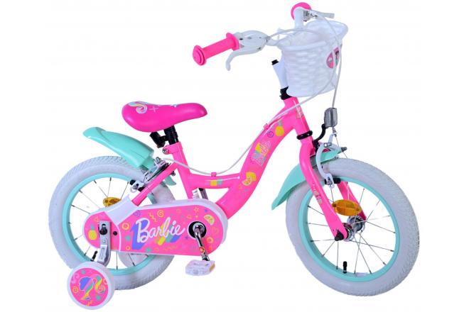 Barbie Kinderfahrrad - Mädchen - 14 Zoll - Rosa - Zweihandbremsen