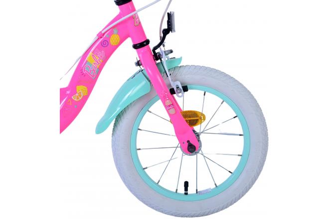 Barbie Kinderfahrrad - Mädchen - 14 Zoll - Rosa - Zweihandbremsen