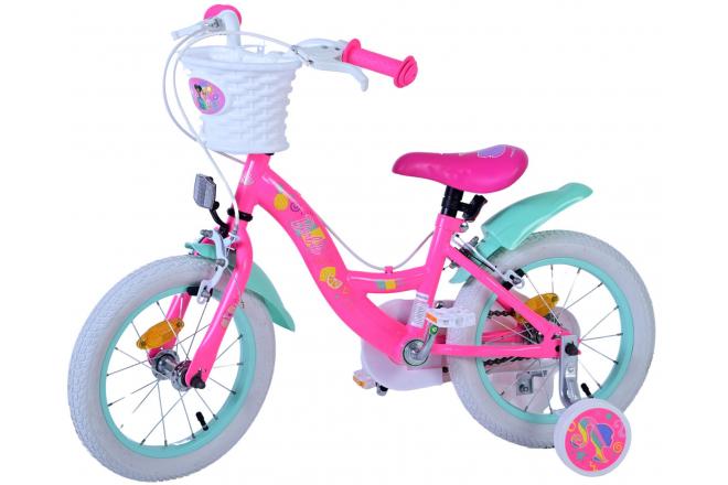 Barbie Kinderfahrrad - Mädchen - 14 Zoll - Rosa - Zweihandbremsen