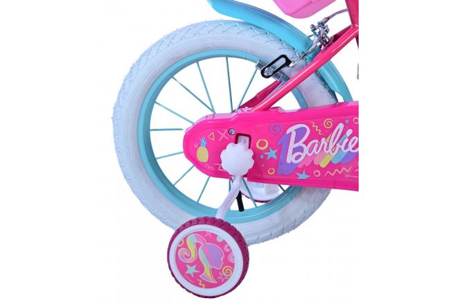 Barbie Kinderfahrrad - Mädchen - 14 Zoll - Rosa - Zweihandbremsen