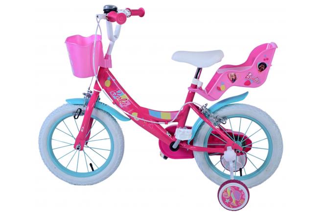 Barbie Kinderfahrrad - Mädchen - 14 Zoll - Rosa - Zweihandbremsen