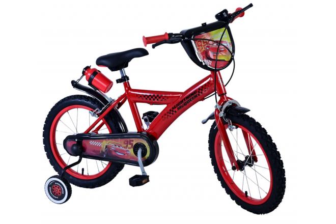 Disney Cars Kinderfahrrad - Jungen - 16 Zoll - Rot - Zweihandbremsen