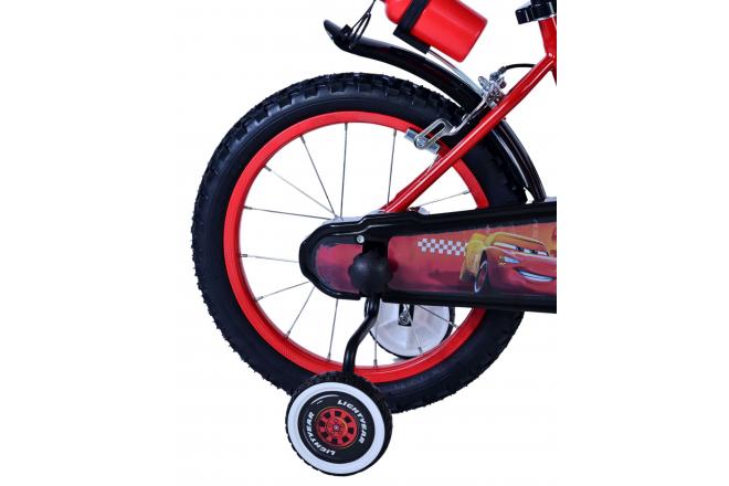 Disney Cars Kinderfahrrad - Jungen - 16 Zoll - Rot - Zweihandbremsen