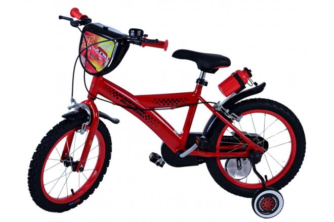 Disney Cars Kinderfahrrad - Jungen - 16 Zoll - Rot - Zweihandbremsen