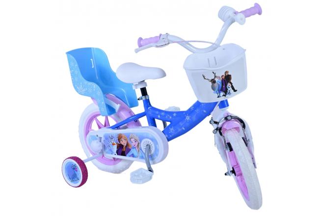 Disney Frozen Kinderfahrrad - Mädchen - 12 Zoll - Blau