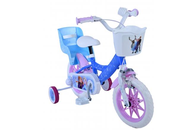Disney Frozen Kinderfahrrad - Mädchen - 12 Zoll - Blau