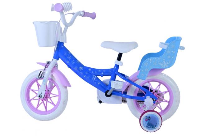 Disney Frozen Kinderfahrrad - Mädchen - 12 Zoll - Blau