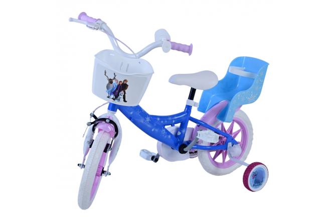 Disney Frozen Kinderfahrrad - Mädchen - 12 Zoll - Blau