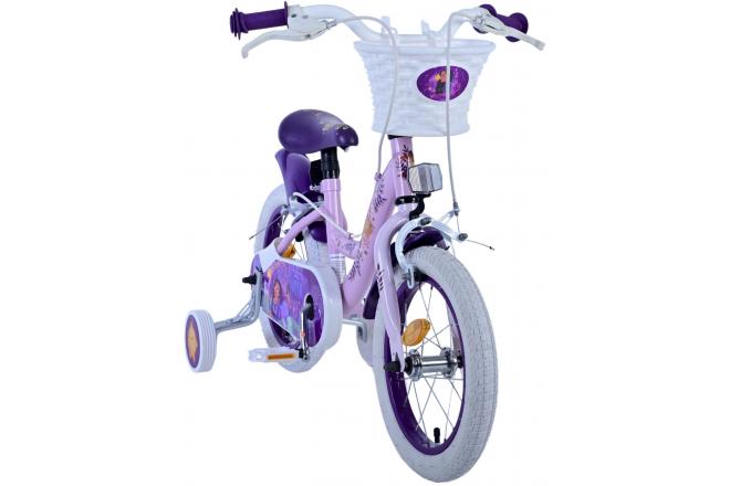 Disney Wish Kinderfahrrad - Mädchen - 14 Zoll - Lila - Zwei Handbremsen