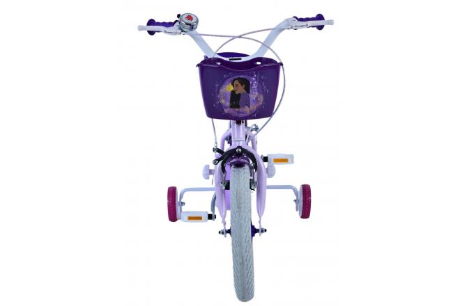 Disney Wish Kinderfahrrad - Mädchen - 14 Zoll - Lila - Zwei Handbremsen