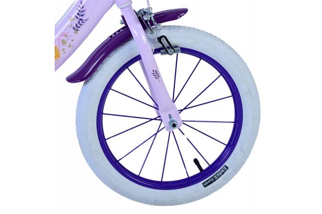 Disney Wish Kinderfahrrad - Mädchen - 16 Zoll - Lila - Zwei Handbremsen