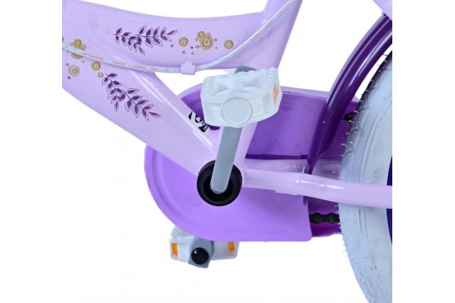 Disney Wish Kinderfahrrad - Mädchen - 16 Zoll - Lila - Zwei Handbremsen