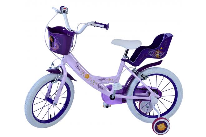 Disney Wish Kinderfahrrad - Mädchen - 16 Zoll - Lila - Zwei Handbremsen