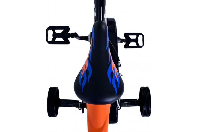 Hot Wheels Kinderfahrrad - Jungen - 12 Zoll - Schwarz Orange Blau - Zweihandbremsen