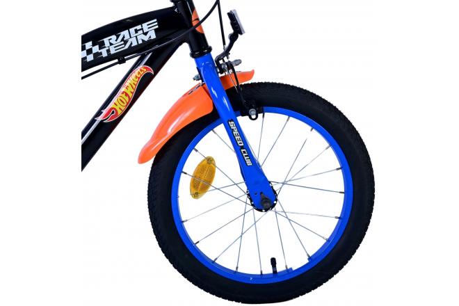 Hot Wheels Kinderfahrrad - Jungen - 16 Zoll - Schwarz Orange Blau - Zweihandbremsen