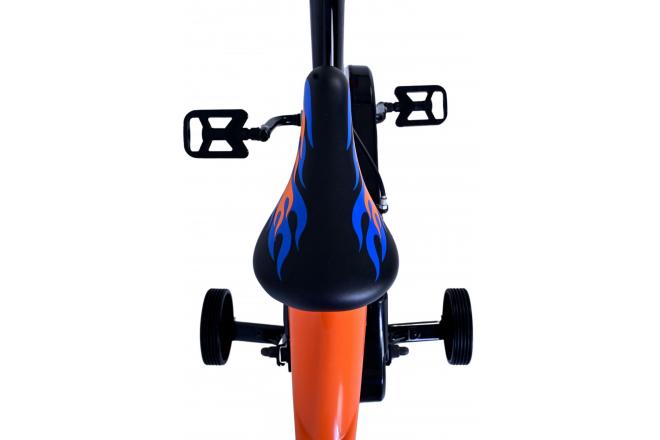 Hot Wheels Kinderfahrrad - Jungen - 16 Zoll - Schwarz Orange Blau - Zweihandbremsen