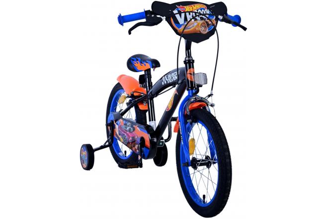 Hot Wheels Kinderfahrrad - Jungen - 16 Zoll - Schwarz Orange Blau - Zweihandbremsen