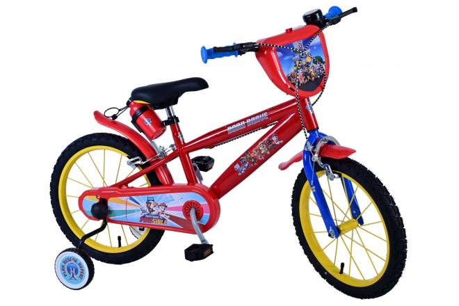 Paw Patrol Kinderfahrrad - Jungen - 16 Zoll - Rot - Zwei Handbremsen