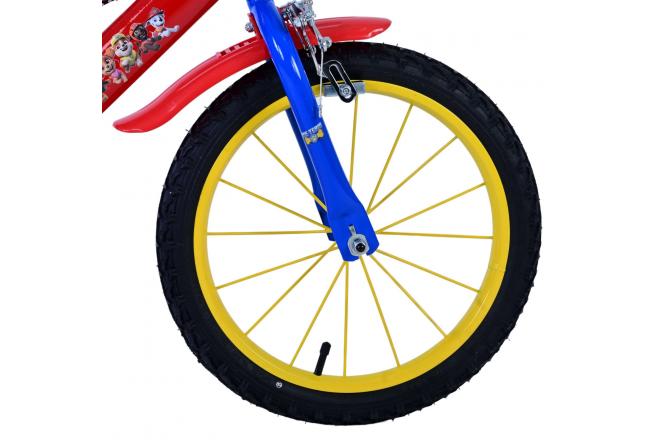 Paw Patrol Kinderfahrrad - Jungen - 16 Zoll - Rot - Zwei Handbremsen