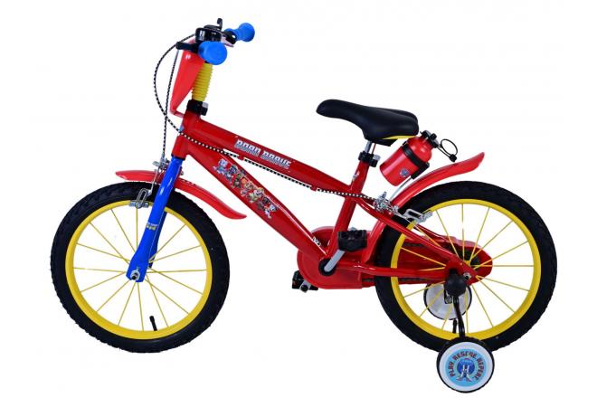Paw Patrol Kinderfahrrad - Jungen - 16 Zoll - Rot - Zwei Handbremsen