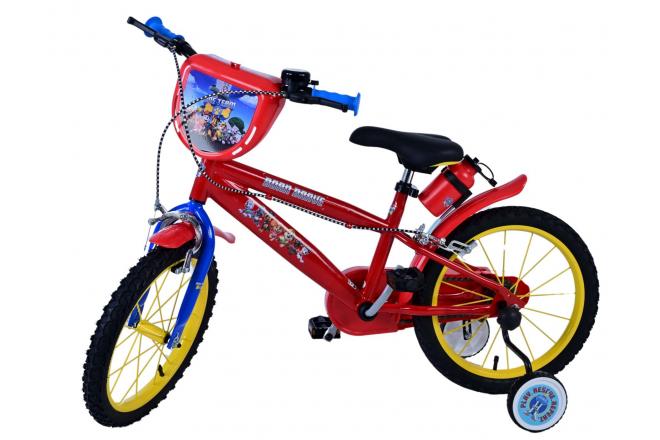 Paw Patrol Kinderfahrrad - Jungen - 16 Zoll - Rot - Zwei Handbremsen